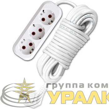 Удлинитель 3х5м с заземл. 10А IP20 У10-554 ПВС 3х0.75 UNIVersal 554-05