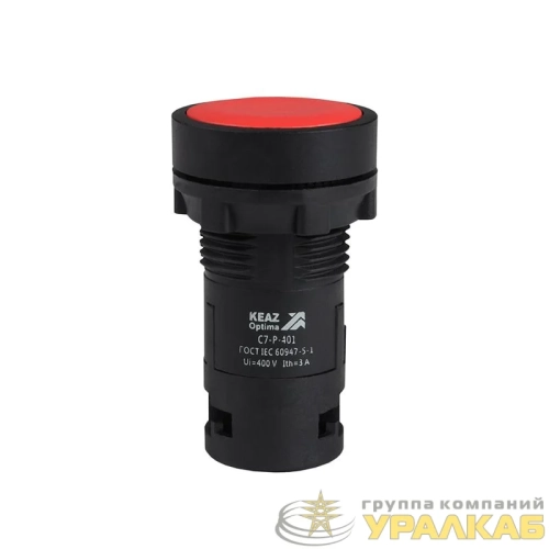 Кнопка OptiSignal Compact D22 С7-P-401 красн. 1НЗ XB7NA42 КЭАЗ 