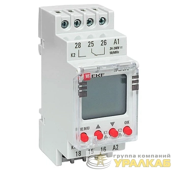 Таймер электронный двухканальный ТЭ-80 24-230В EKF te-80-24-2