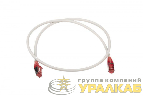 Патч-корд кат.5E F/UTP экранир. LSZH PC-LPM-STP-RJ45-RJ45-C5e-1M-LSZH-GY 1м сер. Hyperline 42308