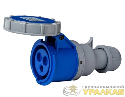 Розетка переносная 2Р+РЕ 16А 220В IP67 РП-103 DEKraft 