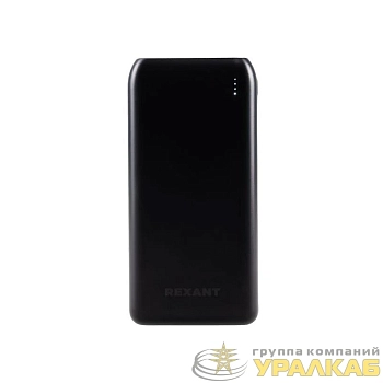 Устройство зарядное портативное Power Bank (аккумуляторная батарея) 20000мА.ч с Quick Charge и Power Delivery черн. Rexant 30-2052