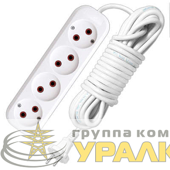 Удлинитель 4х10м без заземл. 10А IP20 У6-766М ПВС 2х1 UNIVersal 766М-10