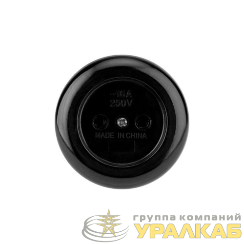 Розетка штепсельная карболитовая открытой уст. б/з 16А черн. Rexant 11-8980 детальная картинка