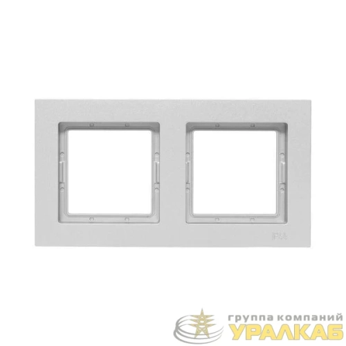 Рамка 2-м Эпика IP44 пластик алюм. EKF 