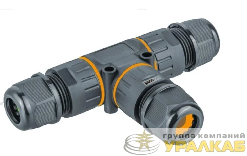 Коннектор кабельный PCC-T3-F 3х2.5 24А IP68 JazzWay 