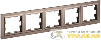 Рамка 5-м BRITE РУ-5-БрТБ бр. IEK BR-M52-K45