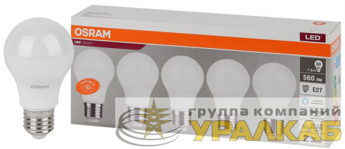 Лампа светодиодная LED Value LVCLA60 7SW/865 грушевидная матовая E27 230В 2х5 RU (уп.5шт) OSRAM 4058075577688