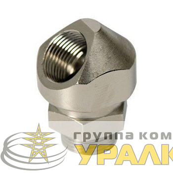 Адаптер поворотный 45град. M25х1.5 IP68/IP67 никелир. латунь DKC 6028-25G