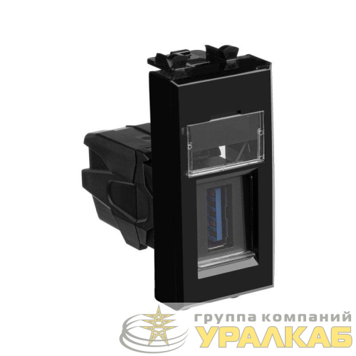 Розетка USB 3.0 1мод. Avanti "Черный квадрат" тип А-А модульная DKC 4402301