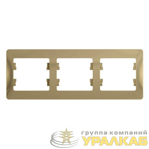 Рамка 3-м Glossa горизонт. титан SE GSL000403 детальная картинка