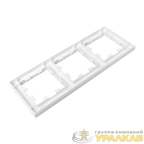 Рамка 3-м Эпика пластик бел. EKF 