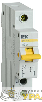 Выключатель-разъединитель трехпозиционный 1п ВРТ-63 50А IEK MPR10-1-050