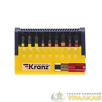 Набор бит с магнитным держателем пластиковый кейс 19 шт Kranz KR-92-0465