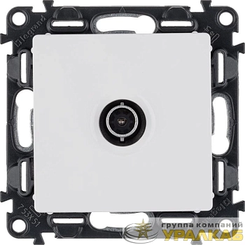 Розетка телевизионная TV 1-м Valena Life 0-2400МГц с топологией "звезда" с лицев. панелью механизм бел. Leg 