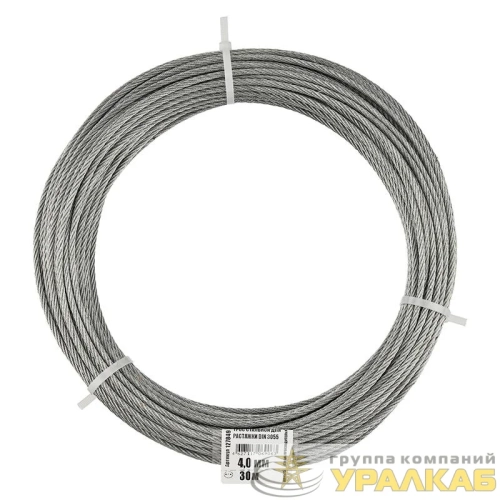 Трос для растяжки 4.0мм DIN 3055 стальной (уп.30м) Tech-Krep/Zitar 127849 детальная картинка