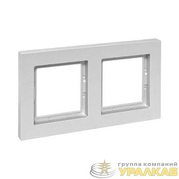 Рамка 2-м Эпика IP44 пластик алюм. EKF 