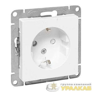 Розетка СП Эпика 16А с заземл. защ. шторки механизм бел. EKF 