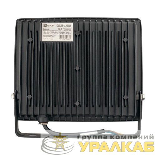Прожектор светодиодный СДО-3006 100Вт 6500К IP65 Basic EKF FLL-3006-100-6500 детальная картинка