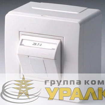 Коробка PDD-N60 с 1 розеткой Brava RJ45 кат.5E (телефон/компьютер) бел. DKC 10665