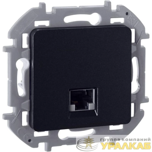 Розетка компьютерная Inspiria RJ45 кат.5E UTP антрацит IEK 