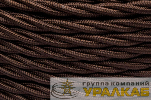 Провод ретро 2х2.5 глянец корич. (уп.50м) Bironi B1-425-072-50 детальная картинка