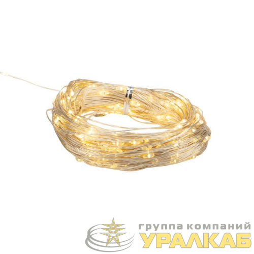 Гирлянда светодиодная "Роса" 30м 300LED тепл. бел. 3.6Вт IP44 с трансф. Neon-Night 