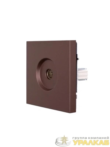 Розетка ТВ оконечная СП ZIMA IP20 шоколад LEZARD 