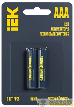 Аккумулятор GREEN Ni-MH AAA 1100мАч (блист.2шт) IEK AAK-NIMH-03-1100-L02