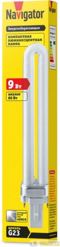 Лампа люминесцентная компакт. 94 071 NCL-PS-09-840-G23 Navigator 94071 детальная картинка