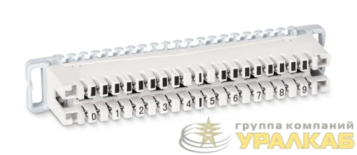 Плинт размыкаемый на 10 пар DM-10P маркировка 0-9 Cabeus 