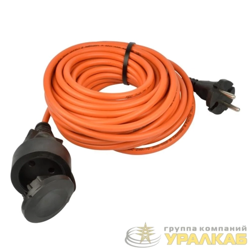 Удлинитель 1х10м без заземл. 6А IP44 UG/UCK-1N/2х0.75/10M/O Orange ПВС 2х0.75 оранж. (бухта) Uniel UL-00009858 детальная картинка