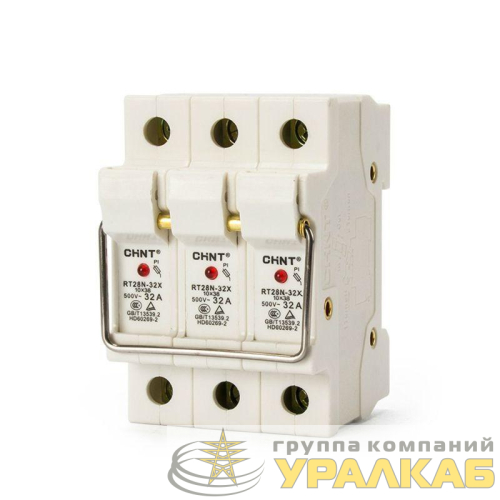 Держатель плавких вставок с индикацией RT28N-32X 10х38 3П CHINT 520349