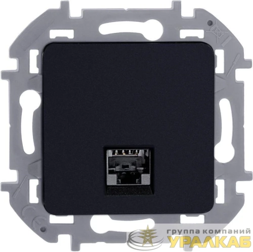 Розетка компьютерная Inspiria RJ45 кат.5E UTP антрацит IEK 