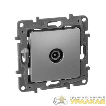 Розетка телевизионная оконечная TV СП Etika 5дБ 5-862МГц механизм алюм. Leg 672465