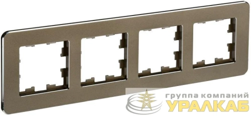 Рамка 4-м BRITE РУ-4-1-Бр метал. латунь RE IEK BR-M42-M-01-K49 детальная картинка