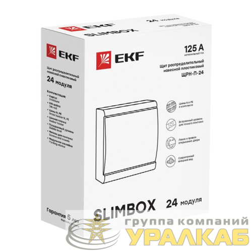 Щит ЩРН-П-24 "SlimBox" IP41 бел. дверца PROxima EKF 