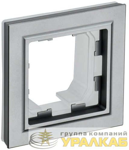 Рамка 1-м IP44 BRITE РУ-1-БрС-44 сталь IEK BR-M12-44-K46