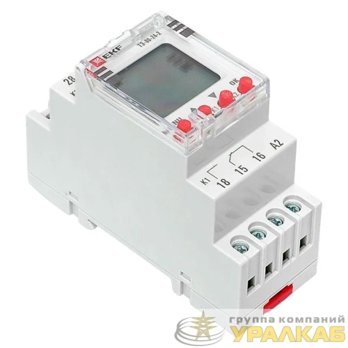 Таймер электронный двухканальный ТЭ-80 24-230В EKF te-80-24-2 детальная картинка