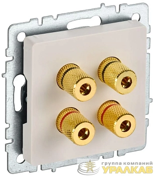 Аудиорозетка 4-м BRITE РА10-БрКр механизм беж. IEK BR-S40-K10