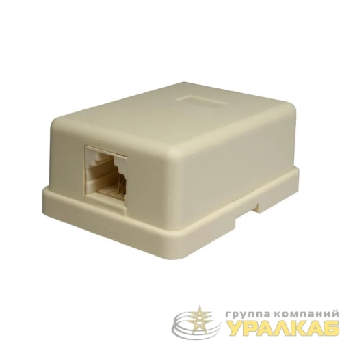 Розетка компьютерная 6P4C (RJ-11) 1 порт бел. SUPRLAN 