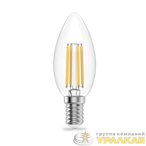 Лампа светодиодная филаментная Filament Elementary 10Вт свеча 4100К Е14 670лм GAUSS 
