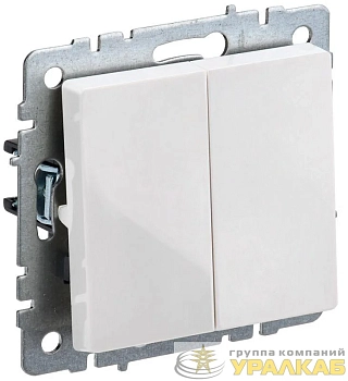 Выключатель 2-кл. Brite 10А ВС10-2-0-БрБ механизм бел. IEK BR-V20-0-10-K01-PRO