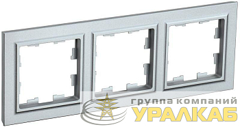 Рамка 3-м BRITE РУ-3-БрА алюм. IEK BR-M32-K47