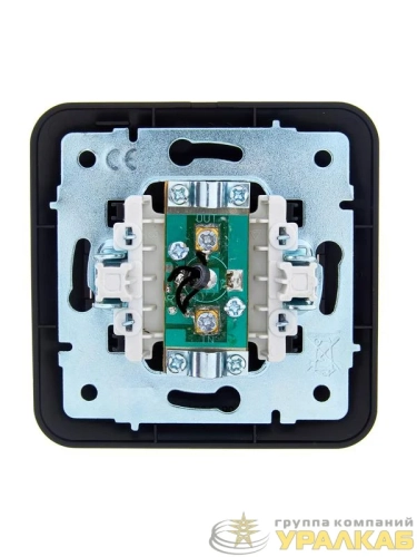 Розетка телевизионная оконечная TV СП ASTI IP20 в сборе черн. бархат LEZARD 