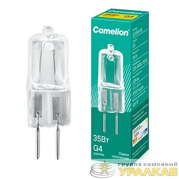 Лампа галогенная JD 35Вт капсула g4 3000К 240В Camelion 