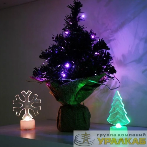 Елочка 30см IP20 в плетеном мешочке ПВХ Neon-Night 