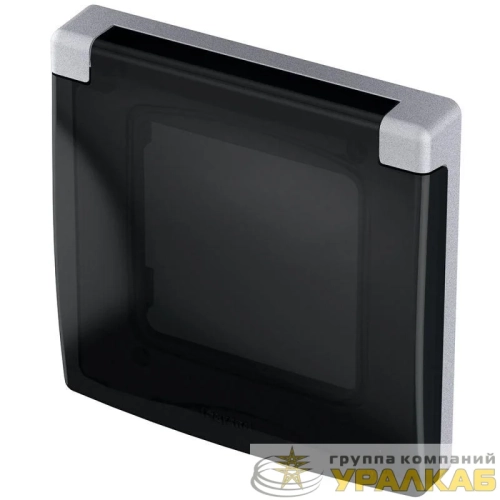 Рамка 1-м Inspiria IP44 с крышкой алюм. Leg 