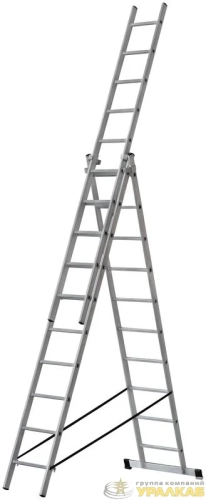 Лестница трехсекционная 3х10 H=285/481/674см 12.19кг алюм. FIT 