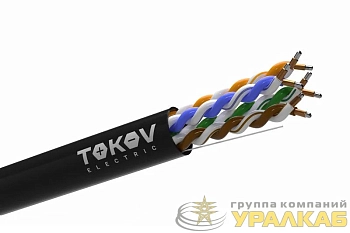 Кабель витая пара U/UTP 4х2х24 AWG кат.5E ССA PE TOKOV Light (м) TOKOV ELECTRIC TKL-C06-U42CCA-5E-305-OD